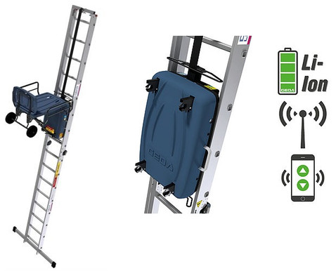 AKKU - Leiterlift / Aufzug / Bauauzug mit Funksteuerung mieten leihen